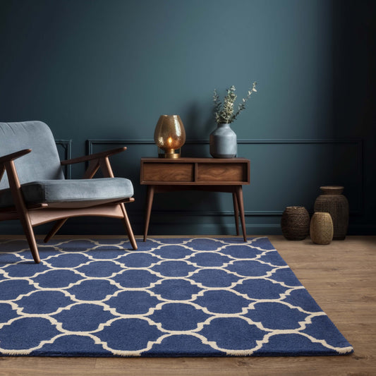 Albany Ogee Blue Rug - Love-Rugs alternate image