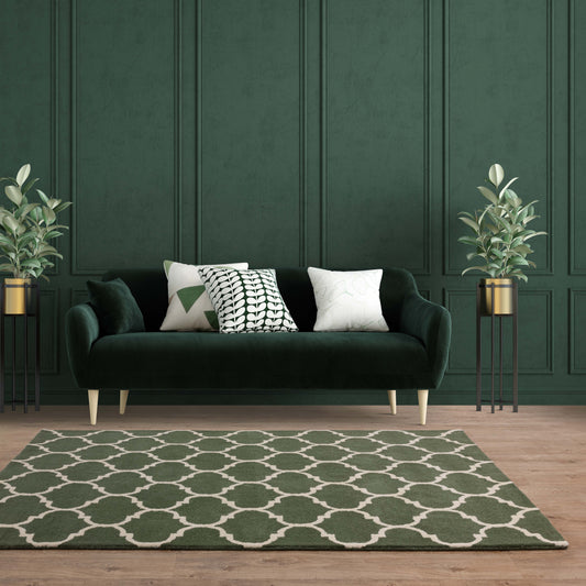 Albany Ogee Green Rug - Love-Rugs alternate image