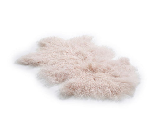 Bowron Sheepskins Nomad Tibetan Lambskins Baby Pink Hide Rug