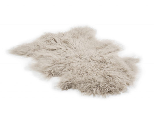 Bowron Sheepskins Nomad Tibetan Lambskins Dark Beige Hide Rug