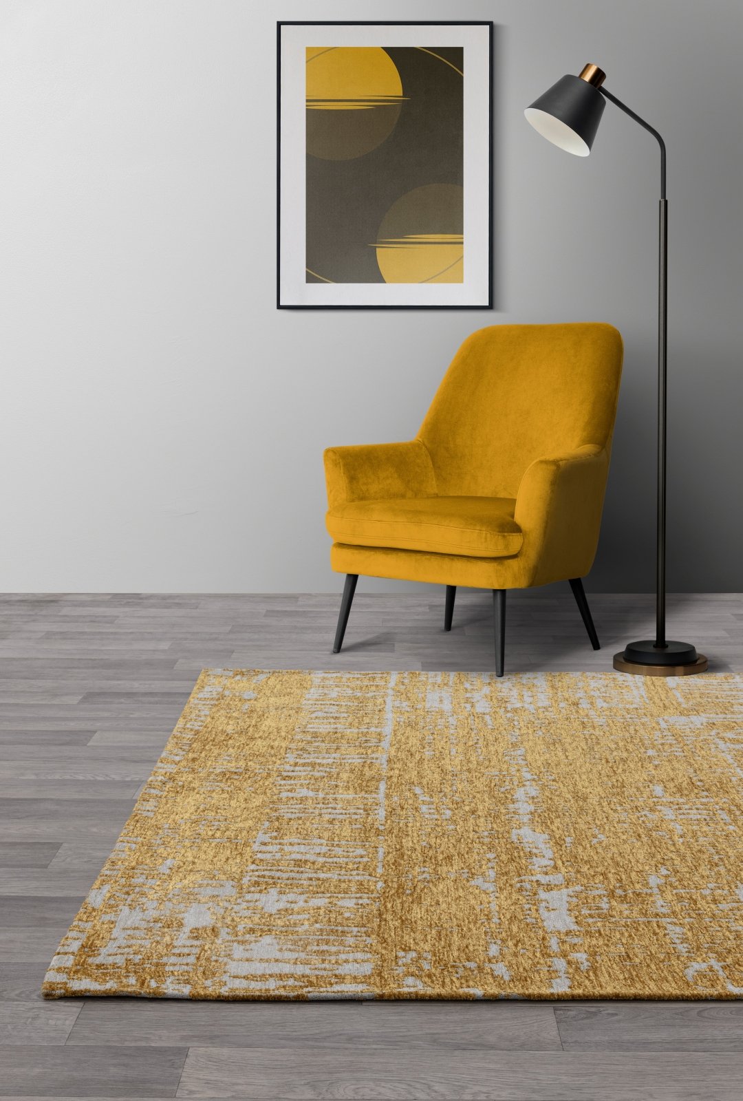 Beau Gold Rug - Love-Rugs