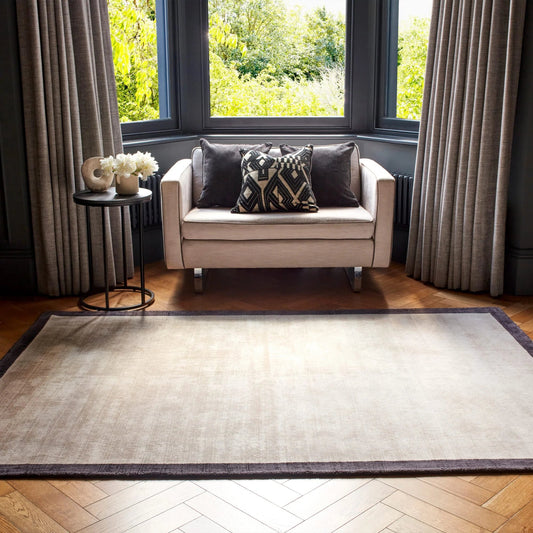 Blade Border Putty / Charcoal Rug - Love - Rugs alternate image