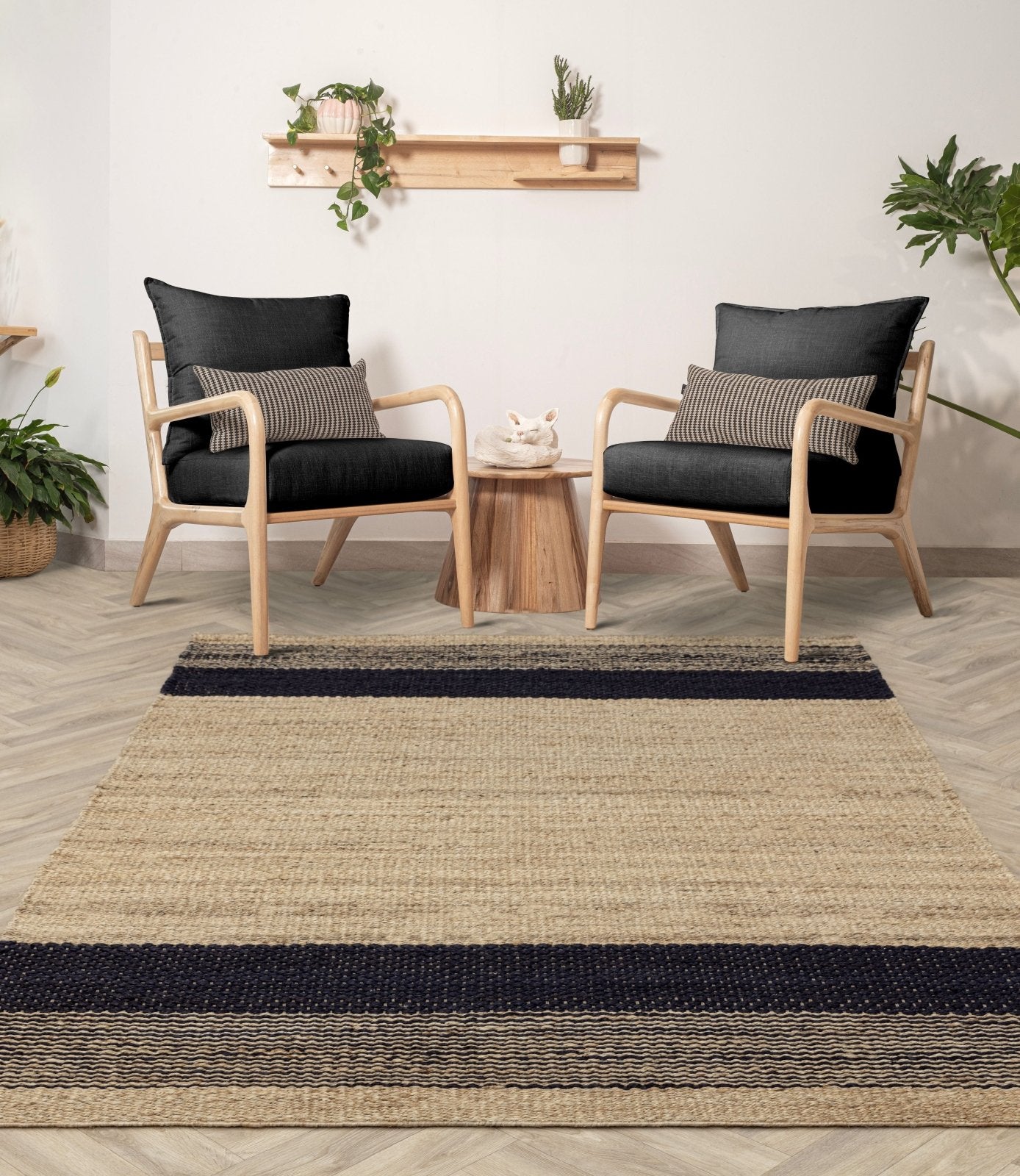 Cedar Natural Charcoal Rug - Love-Rugs