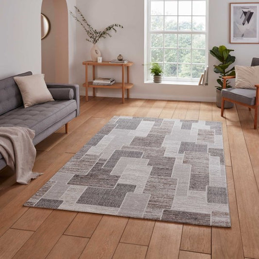 Creation 50178 Grey/Beige Rug - Love - Rugs