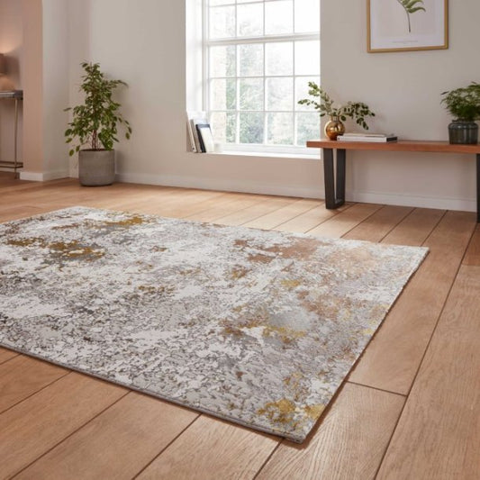 Creation 50179 Gold/Beige Rug - Love - Rugs alternate image