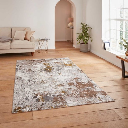Creation 50179 Gold/Beige Rug - Love - Rugs