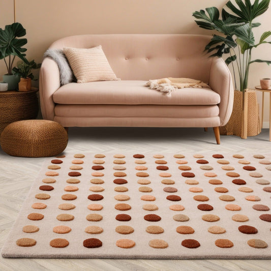 Dotty Earth Rug - Love - Rugs alternate image