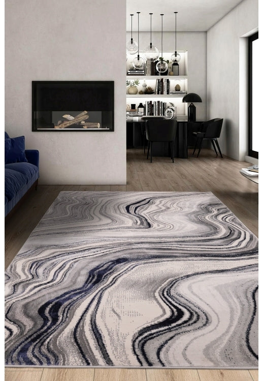 Dusk Watercolour Navy Rug - Love-Rugs alternate image