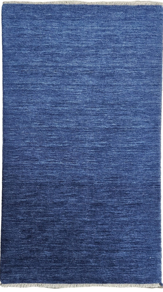 Elgin Blue Rug (With Fringe) - Love - Rugs