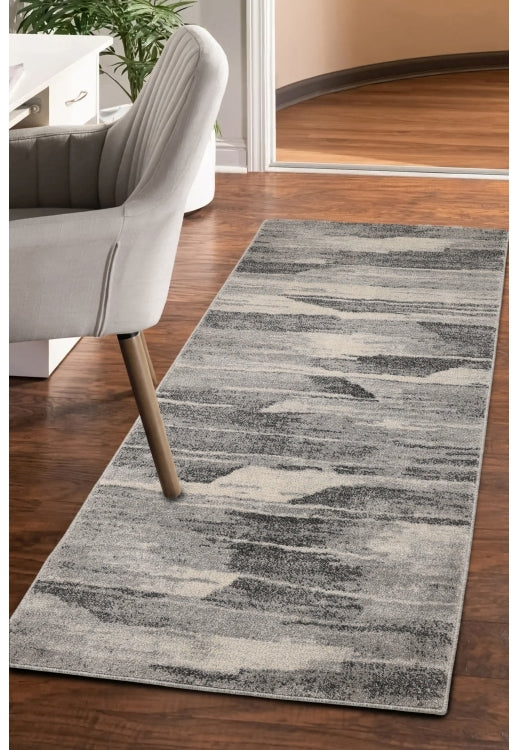 Freya Abstract Grey Runner Rug - Love-Rugs alternate image
