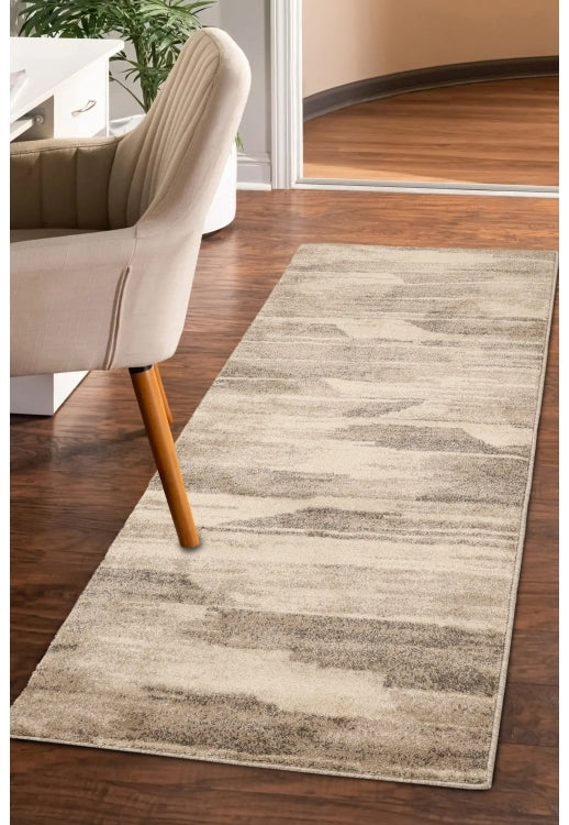 Freya Abstract Natural Runner Rug - Love-Rugs