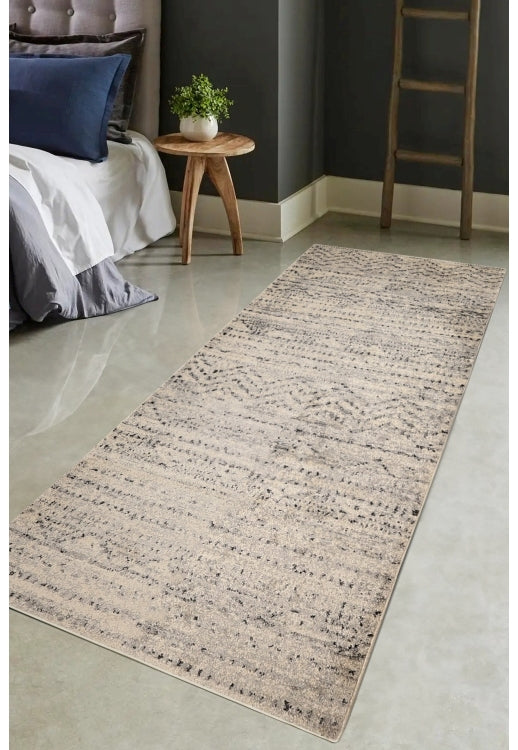 Freya Linezag Grey Runner Rug - Love-Rugs alternate image