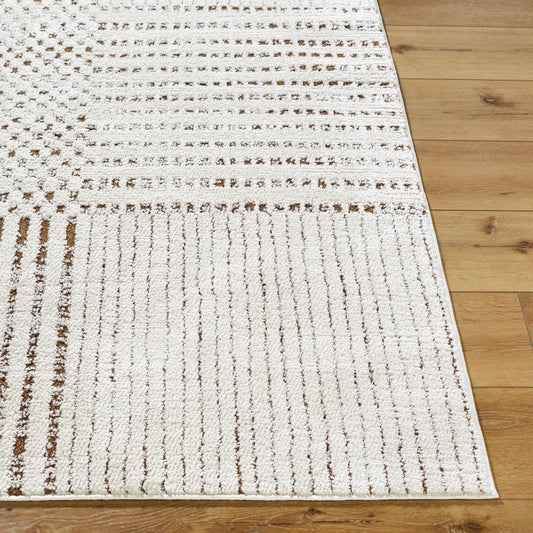 Architect Galey Alix x Livabliss Modern Scandi High Pile Ivory/Dark Brown GAAR2303 Runner Rug