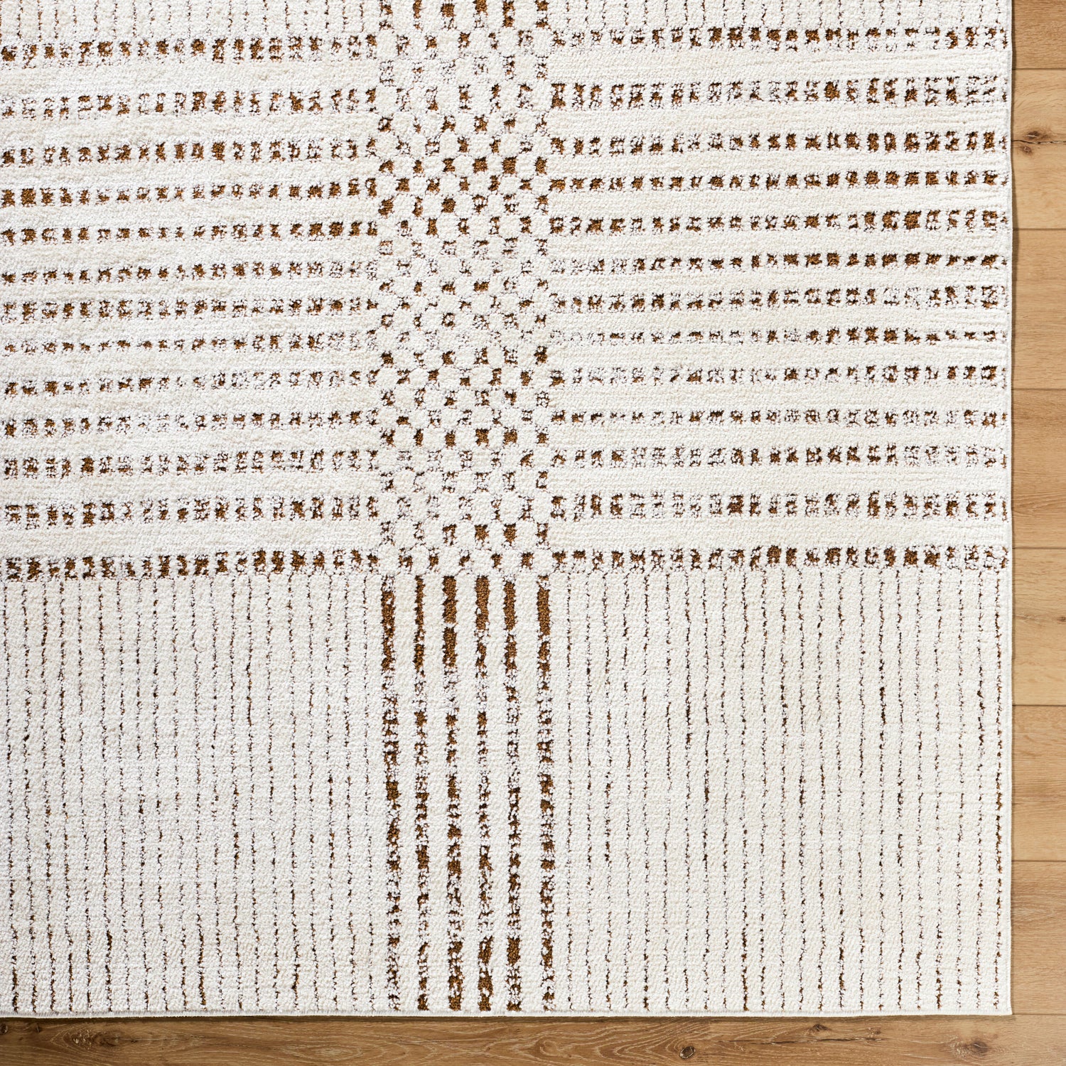 Architect Galey Alix x Livabliss Modern Scandi High Pile Ivory/Dark Brown GAAR2303 Runner Rug