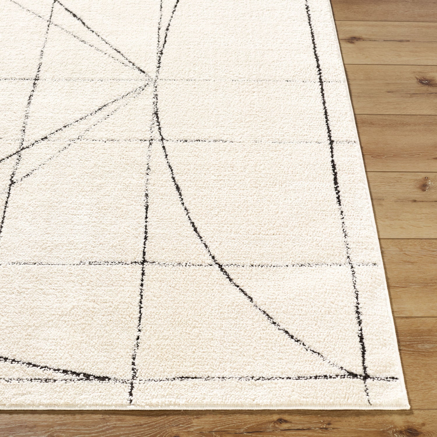 Architect Galey Alix x Livabliss Modern Scandi High Pile Ivory/Black GAAR2304 Runner Rug