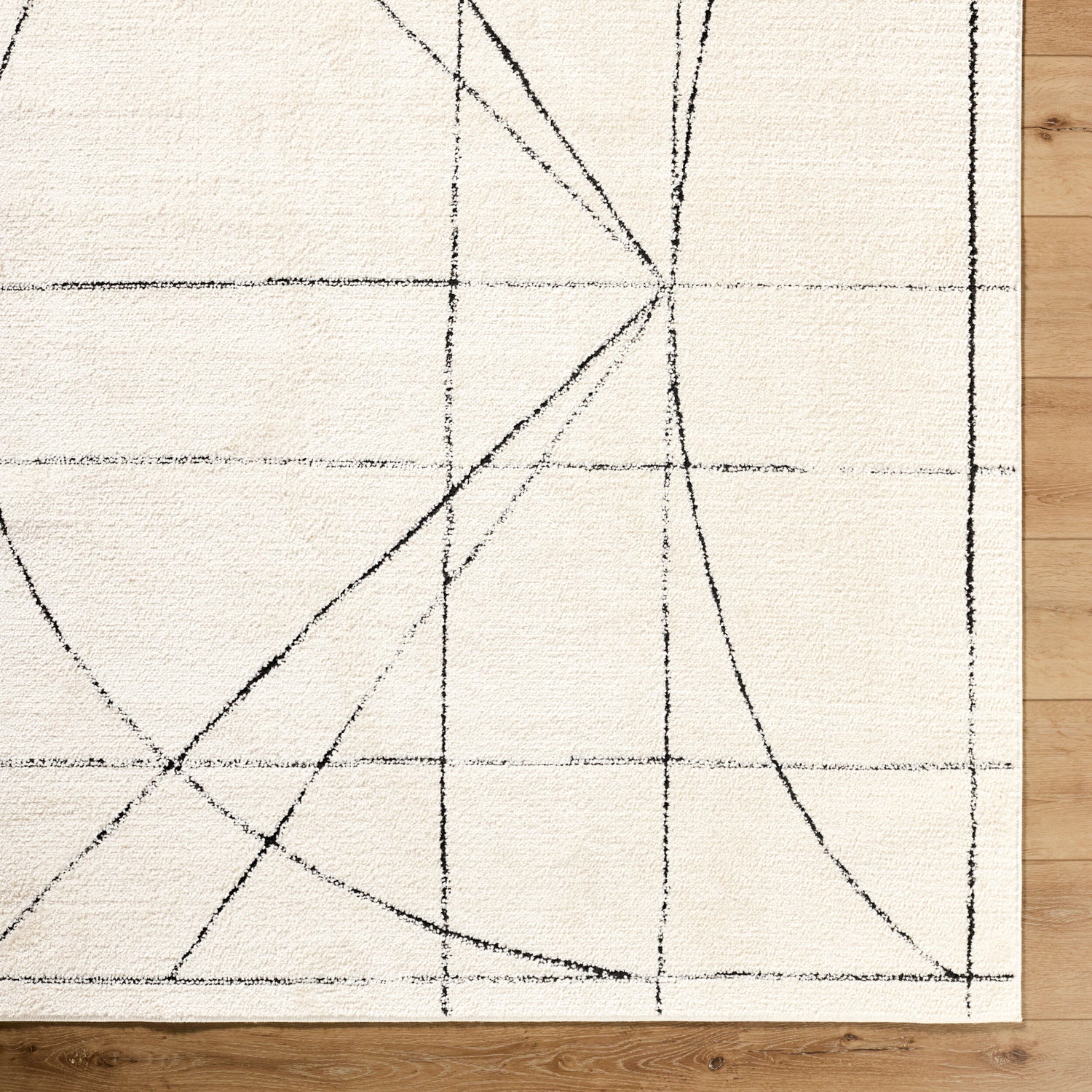 Architect Galey Alix x Livabliss Modern Scandi High Pile Ivory/Black GAAR2304 Runner Rug