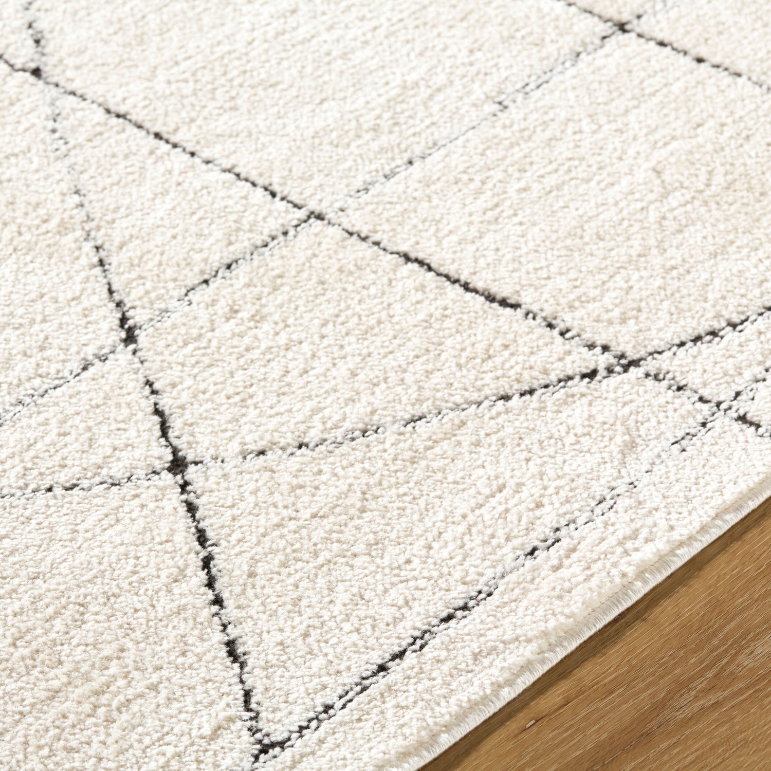 Architect Galey Alix x Livabliss Modern Scandi High Pile Ivory/Black GAAR2304 Runner Rug
