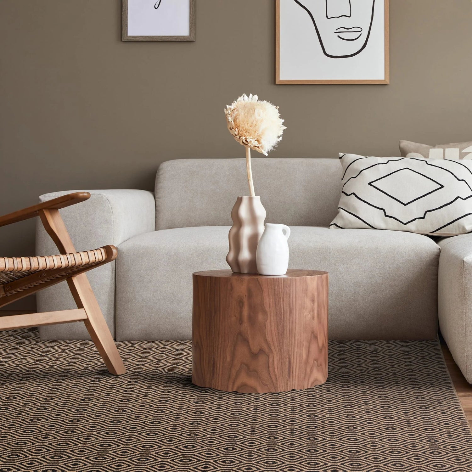 Global Black Mosaic Rug - Love - Rugs