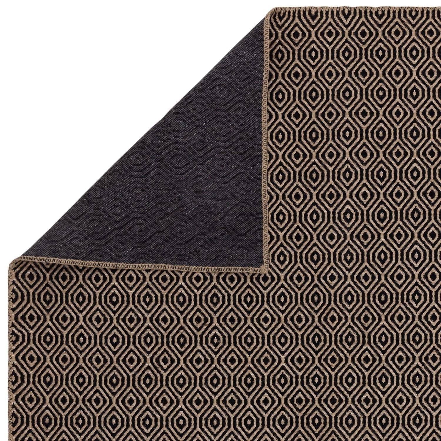 Global Black Mosaic Rug - Love - Rugs
