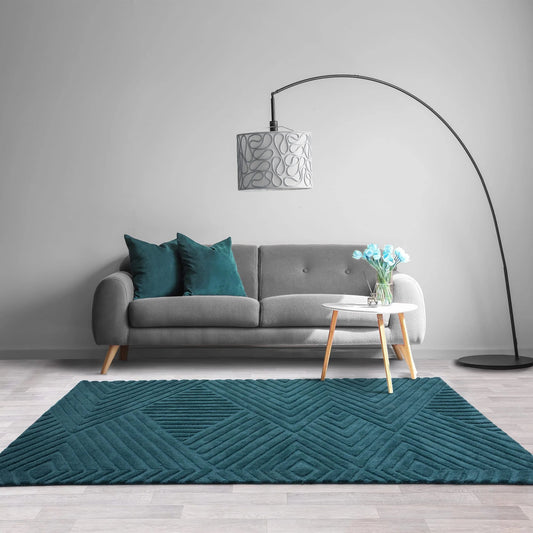 Hague Teal Rug - Love - Rugs alternate image