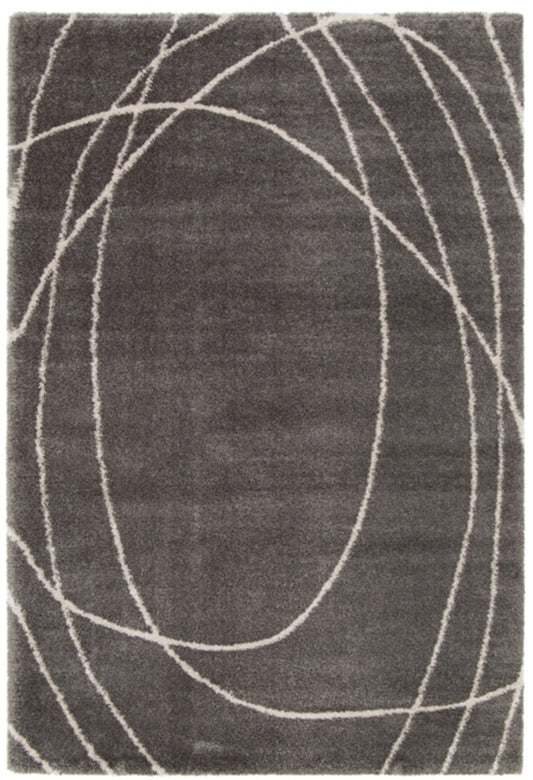 Halo Squiggle Grey Rug - Love-Rugs