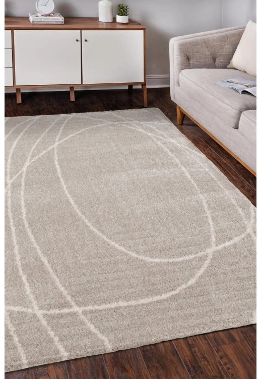 Halo Squiggle Natural Rug - Love-Rugs alternate image