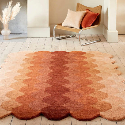 Hive Rust Rug - Love-Rugs