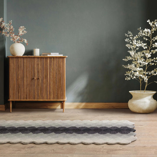 Hive Charcoal Runner Rug