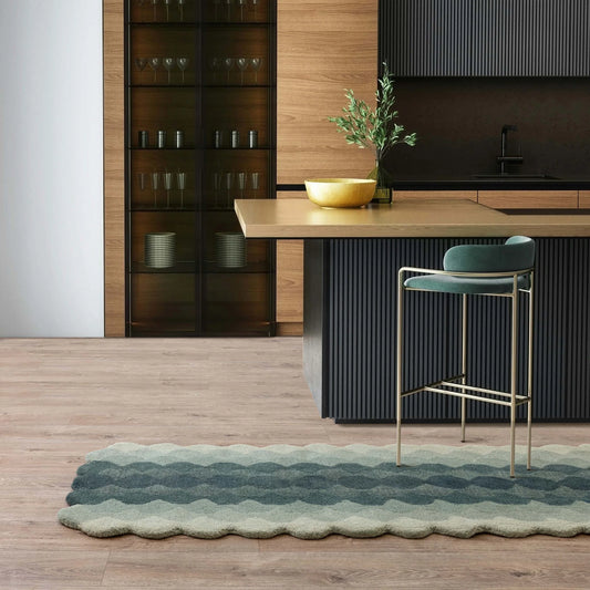 Hive Teal Runner Rug