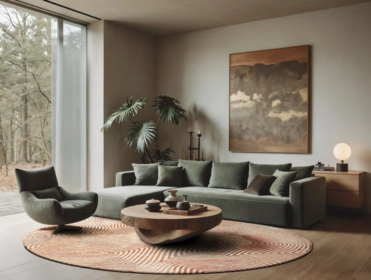 Louis De Poortere Meditation Coral 9800 Indian Sand Round Rug alternate image