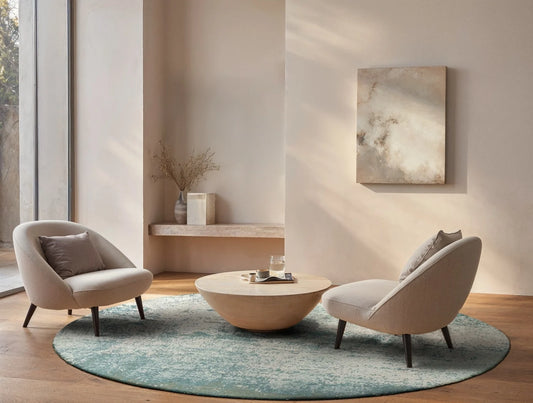 Louis De Poortere Mad Men Virgin Land 9656 Neptune Round Rug alternate image