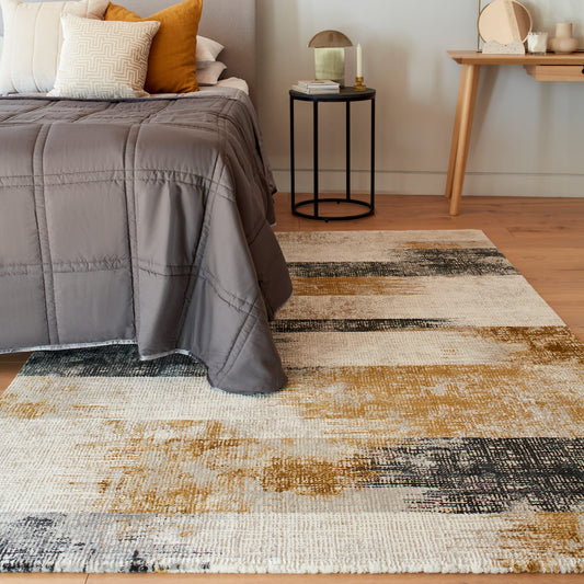 Kuza Lines Gold Rug - Love-Rugs alternate image