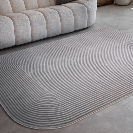 Kuza Shape Silver / Grey Rug alternate image