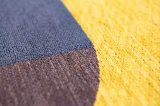 Louis De Poortere Nuance Module 9210 Yellow Meyer Round Rug - Love-Rugs alternate image