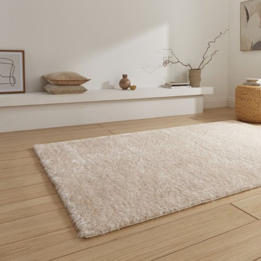 Lux Shaggy Cream Rug - Love - Rugs alternate image