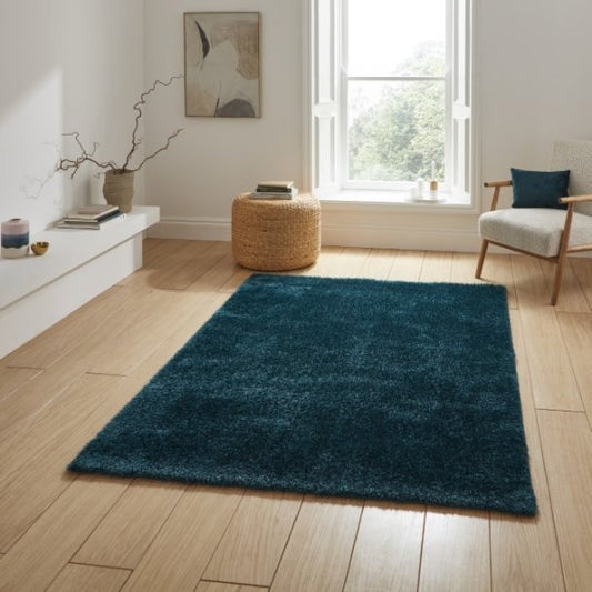 Lux Shaggy Dark Green Rug - Love - Rugs