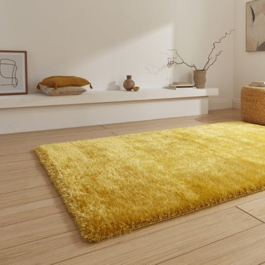 Lux Shaggy Yellow Rug - Love - Rugs alternate image