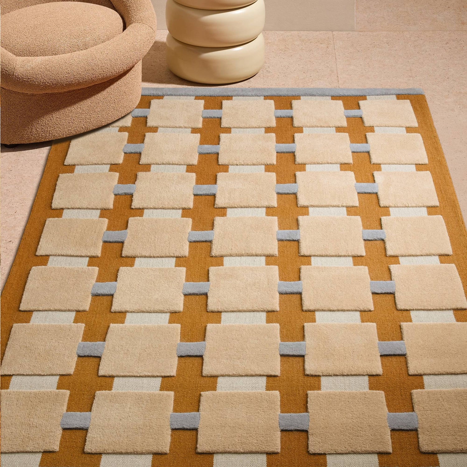 MADE Mallory Ochre Rug - Love-Rugs