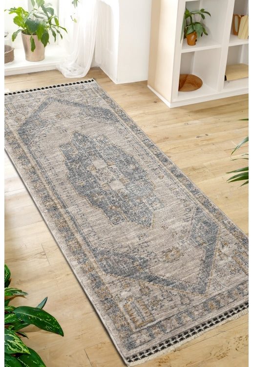 Mateo Medallion Blue Runner Rug alternate image