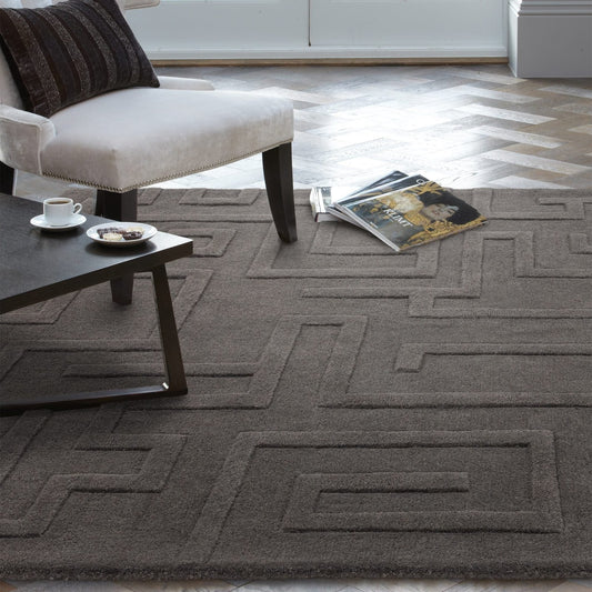 Maze Charcoal Rug - Love - Rugs alternate image