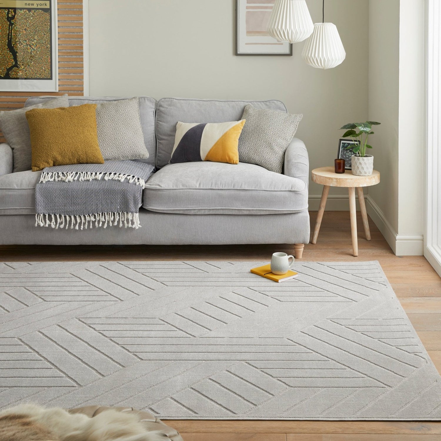 Maze MAZ102 Grey Rug - Love-Rugs