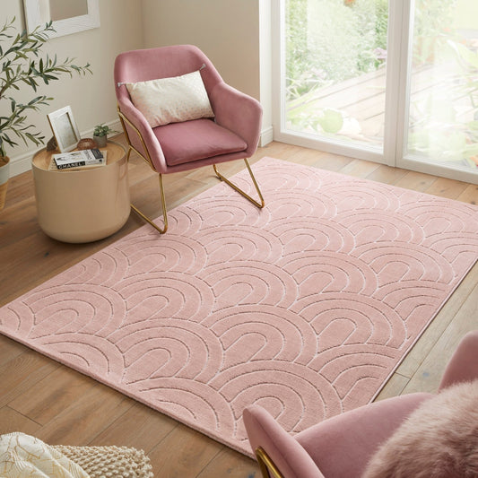 Maze MAZ103 Dusty Pink Rug - Love-Rugs alternate image