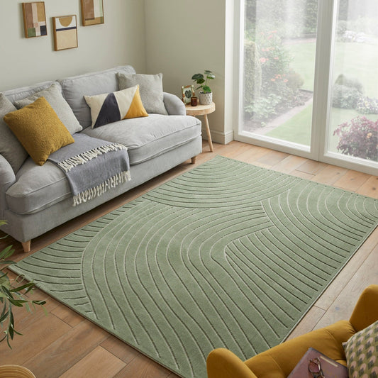 Maze MAZ105 Green Rug - Love-Rugs