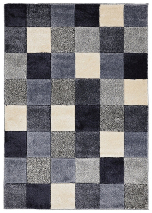 Newport Blocks Blue Rug - Love-Rugs