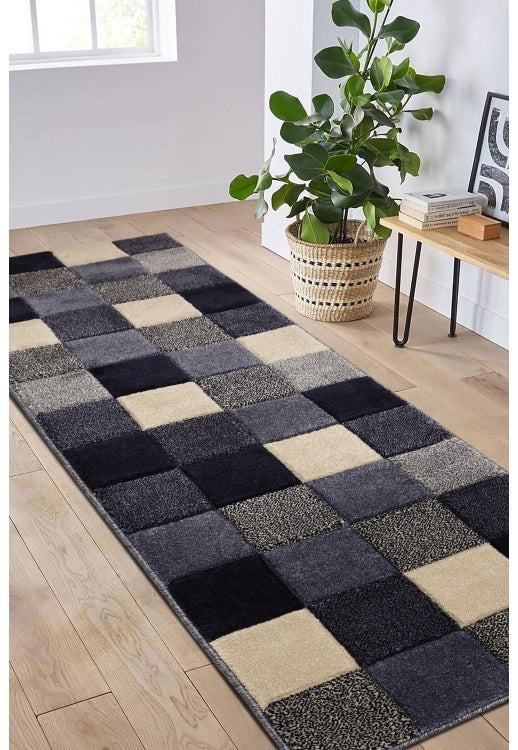 Newport Blocks Blue Runner Rug alternate image