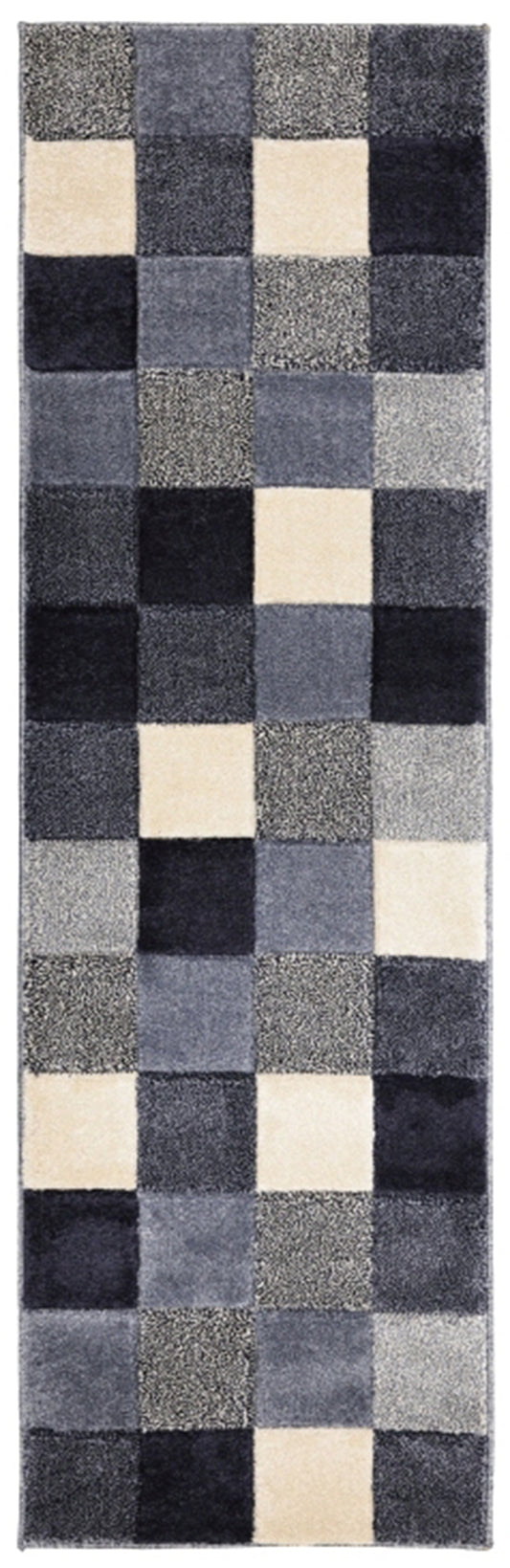 Newport Blocks Blue Runner Rug