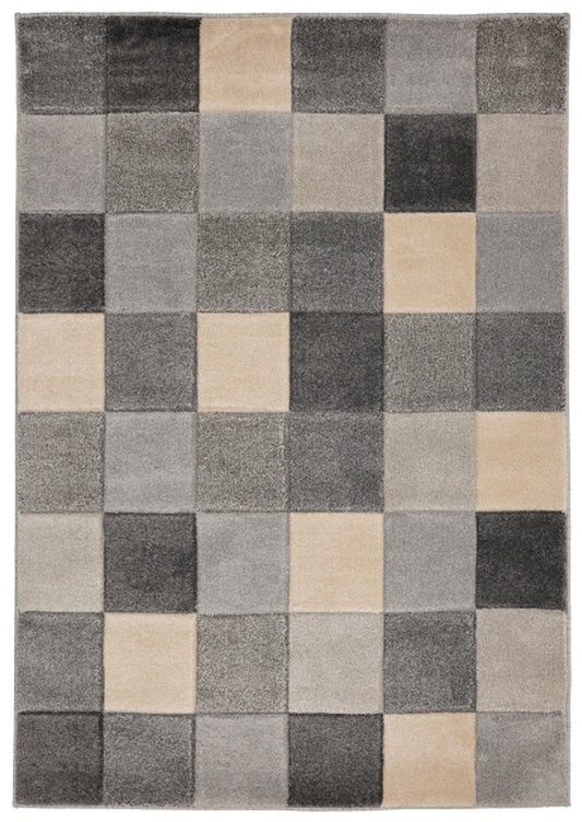 Newport Blocks Grey Rug - Love-Rugs
