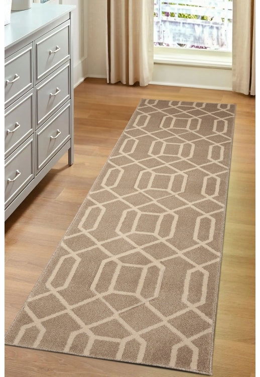 Newport Lattice Natural Runner Rug - Love-Rugs alternate image