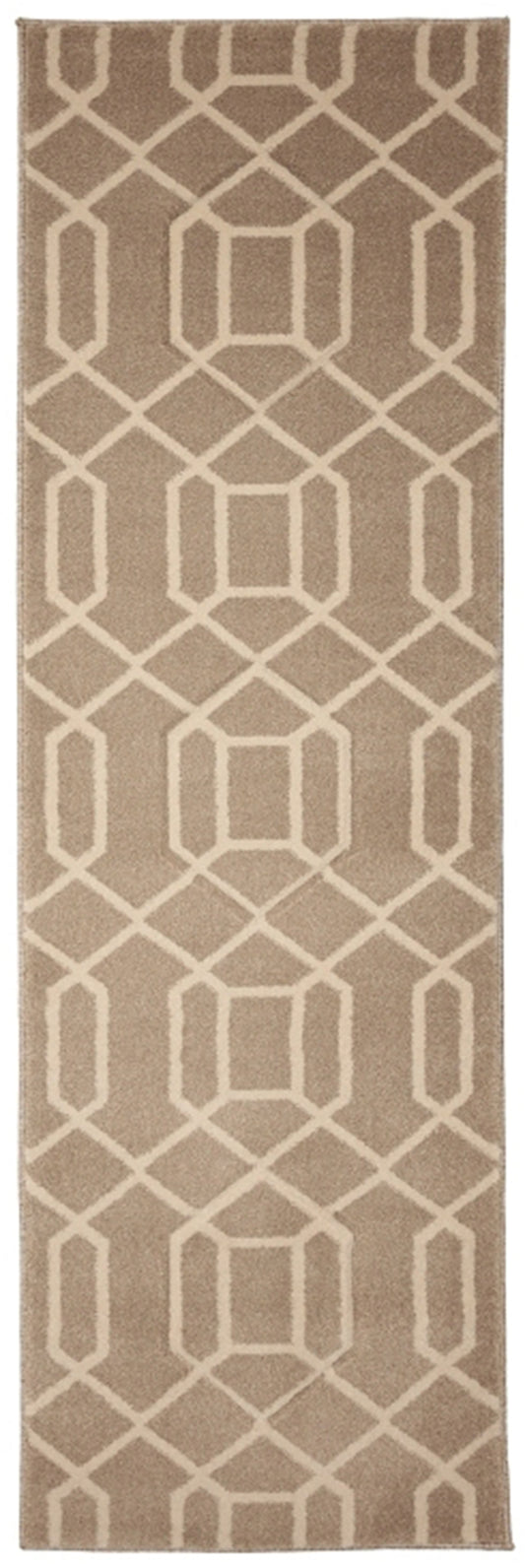 Newport Lattice Natural Runner Rug - Love-Rugs