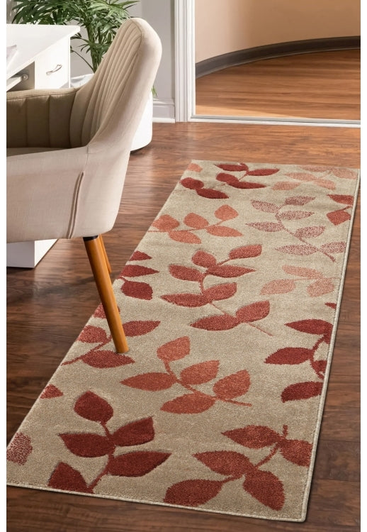 Newport Leaf Terra Runner Rug - Love-Rugs alternate image